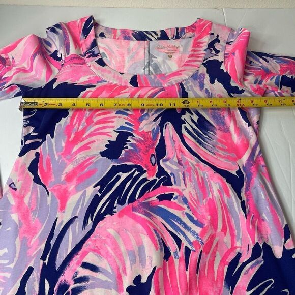 Lilly Pulitzer Merritt Pima Cotton Shift Dress Pink and Blue Size Small - Picture 9 of 12